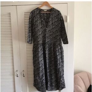Navy Cotton Dress by French brand Soeur